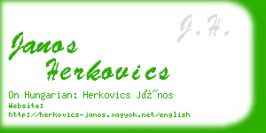 janos herkovics business card